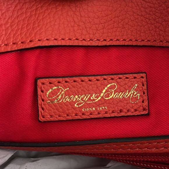 DOONEY AND BOURKE PEBBLE GRAIN ORANGE LOCK LOGO BAG - Picture 8 of 11